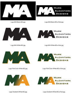 contact sheet of my logos
